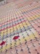 Photo4: 2N01z150  Japanese Kimono Silk  FABRIC Shibori Pink 127.6x14.0 (4)