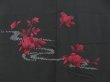 Photo3: 4510T06z620 Vintage Japanese Kimono Silk HAORI Rose Black (3)