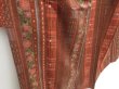 Photo3: 4510T07z810  Japanese Kimono Silk TSUMUGI Flower Brown (3)