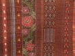 Photo7: 4510T07z810  Japanese Kimono Silk TSUMUGI Flower Brown (7)