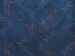 Photo5: 4510T14z920  Japanese Kimono Silk TSUMUGI  Dark navy (5)