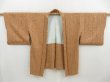 Photo3: 4511T01z550 Vintage Japanese Kimono Silk SHIBORI HAORI  Light brown (3)