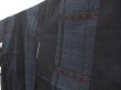 Photo2: 4511T05z870 Vintage Japanese Kimono Silk TSUMUGI  Black (2)