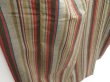 Photo3: 4511T06z780 Vintage Japanese Kimono Silk TSUMUGI Stripe Light brown-gray (3)