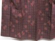 Photo4: 4511T08z720 Vintage Japanese Kimono Silk TSUMUGI Flower Purple-Brown (4)