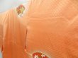 Photo2: 4511T09z940  Japanese Kimono Silk TSUKESAGE Jigami Dark orange (2)