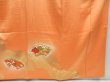 Photo7: 4511T09z940  Japanese Kimono Silk TSUKESAGE Jigami Dark orange (7)