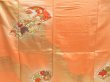 Photo8: 4511T09z940  Japanese Kimono Silk TSUKESAGE Jigami Dark orange (8)