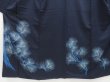 Photo5: 4511T10z900  Japanese Kimono Silk TSUKESAGE Pine Dark navy (5)