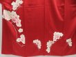 Photo5: 4511T11z950  Japanese Kimono Silk TSUKESAGE Sakura Dark red (5)