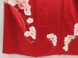 Photo6: 4511T11z950  Japanese Kimono Silk TSUKESAGE Sakura Dark red (6)