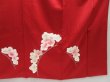 Photo7: 4511T11z950  Japanese Kimono Silk TSUKESAGE Sakura Dark red (7)