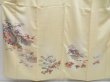 Photo5: 4511T14z930  Japanese Kimono Silk TSUKESAGE House Light yellow (5)