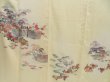 Photo8: 4511T14z930  Japanese Kimono Silk TSUKESAGE House Light yellow (8)