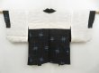 Photo7: 4512T03z400 Vintage Japanese Kimono Silk MEISEN HAORI Kasuri Black (7)