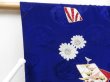 Photo7: 4512T05z840 Antique Japanese Kimono Jinken KOMON Dark lavender blue (7)