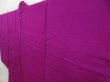 Photo5: 4512T06z440 Antique Japanese Kimono Silk NAGA HAORI Plain Purple-Pink (5)