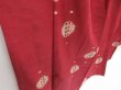 Photo3: 4512T08z710 Vintage Japanese Kimono Silk MEISEN KOMON Kasuri Dull red (3)