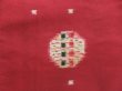 Photo6: 4512T08z710 Vintage Japanese Kimono Silk MEISEN KOMON Kasuri Dull red (6)