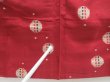 Photo8: 4512T08z710 Vintage Japanese Kimono Silk MEISEN KOMON Kasuri Dull red (8)