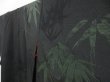 Photo2: 4512T11z820 Vintage Japanese Kimono Silk TSUKESAGE Bamboo grass Black (2)