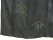 Photo6: 4512T11z820 Vintage Japanese Kimono Silk TSUKESAGE Bamboo grass Black (6)