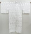 Photo1: 4513T01z350  Japanese Kimono Synthetic JUBAN Peony Off-white (1)