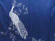 Photo8: 4513T07z940  Japanese Kimono Silk TSUKESAGE Peacock Navy (8)