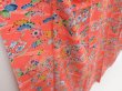 Photo3: 4513T09z950  Japanese Kimono Silk KOMON Flowers Coral pink (3)