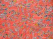 Photo4: 4513T09z950  Japanese Kimono Silk KOMON Flowers Coral pink (4)