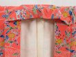 Photo6: 4513T09z950  Japanese Kimono Silk KOMON Flowers Coral pink (6)