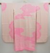 Photo1: 4517T03z670  Japanese Kimono Silk FURISODE JUBAN Folding fan Pink (1)