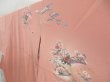 Photo2: 4517T06z970  Japanese Kimono Silk TSUKESAGE Flowers Dark salmon (2)