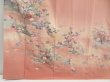 Photo6: 4517T06z970  Japanese Kimono Silk TSUKESAGE Flowers Dark salmon (6)