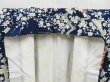 Photo7: 4517T08z780  Japanese Kimono Silk KOMON Plum blossom Dark navy (7)