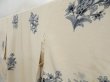 Photo2: 4517T09z930 Vintage Japanese Kimono Silk TSUKESAGE Flower Off-white (2)