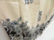 Photo3: 4517T09z930 Vintage Japanese Kimono Silk TSUKESAGE Flower Off-white (3)