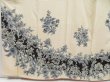 Photo5: 4517T09z930 Vintage Japanese Kimono Silk TSUKESAGE Flower Off-white (5)