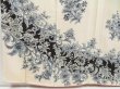 Photo6: 4517T09z930 Vintage Japanese Kimono Silk TSUKESAGE Flower Off-white (6)