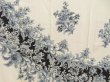 Photo8: 4517T09z930 Vintage Japanese Kimono Silk TSUKESAGE Flower Off-white (8)