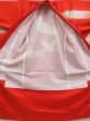 Photo7: 4518T01z510 Vintage Japanese Kimono Silk Girl's  Flying crane Tomato red (7)