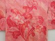 Photo3: 4518T02z450 Vintage Japanese Kimono Silk SHIBORI HAORI Flower Red-Pink (3)