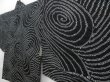 Photo2: 4518T06z470 Vintage Japanese Kimono Silk SHIBORI HAORI Ripple Black (2)