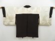 Photo7: 4518T07z660 Vintage Japanese Kimono Silk HAORI Chrysanthemum Black (7)