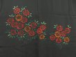 Photo3: 4518T08z680 Vintage Japanese Kimono Silk HAORI Flower Black (3)