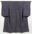 Photo1: 4518T09z750 Antique Japanese Kimono Silk KOMON Leaf (1)