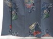 Photo4: 4518T11z1030 Vintage Japanese Kimono Silk KOMON Ukiyoe Dark navy (4)