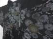 Photo2: 4518T12z660 Vintage Japanese Kimono Silk HAORI Chrysanthemum Black (2)