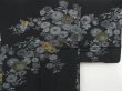 Photo3: 4518T12z660 Vintage Japanese Kimono Silk HAORI Chrysanthemum Black (3)