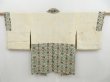 Photo7: 4520T02z470 Vintage Japanese Kimono Silk HAORI Flowers Soft green (7)